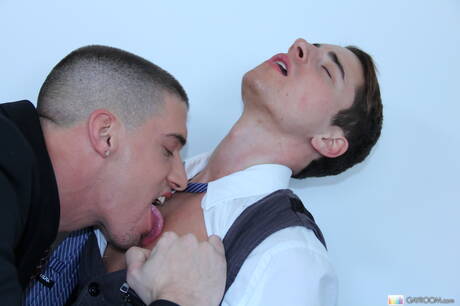 Der junge Amerikaner Alex Vaara wird nach einem Blowjob in den Arsch gefickt