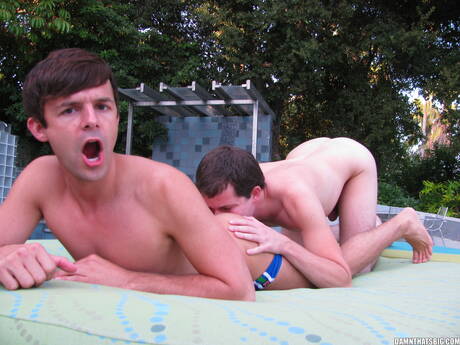 Tough guy Tucker Scott fuck ass after sucking cock at the pool