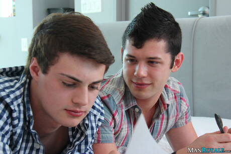 Hot american dudes hot twink Chase Young and young Hunter Page in hot homosexual action