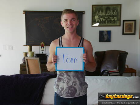 Gay Castings: American twink Tom Bentley fuck ass after sucking cock