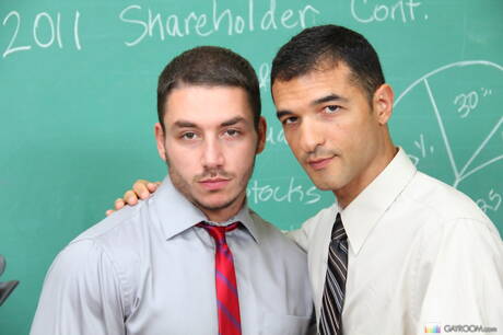 Latin beefcake Luke Hass and american stud Marc Dylan in hot homosexual action