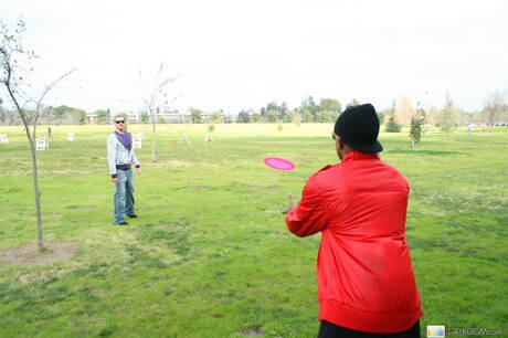 Ebony well-built Kieron Ryan fuck ass after sucking dick outside