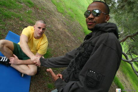 Boys Destroyed: American hunky guy Park Wiley sucking and screwing the boy outdoor