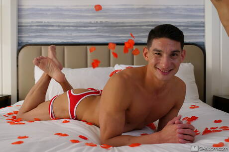 I famosi americani Arad Winwin, muscoloso, e il bel ragazzo Jim Fit si scopano dopo un pompino in bagno