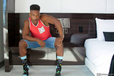 Il muscoloso Mateo Rose e il bel ragazzo di ebano Adrian Hart in nero su bianco si amano all