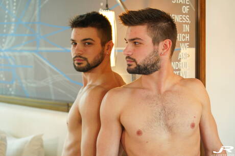 American beefcake Johnny Rapid and young dude Neko Quartermaine banged each other