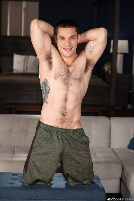 Next Door Studios: American otter Andrew Miller and tough guy Alessandro Drago in hot anal sex