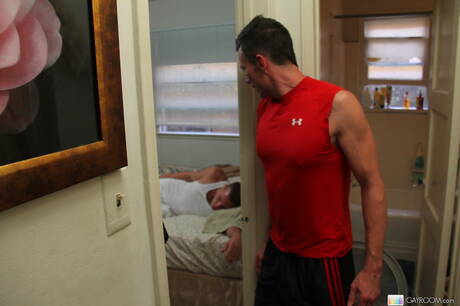 American hairy stud Alex Andrews fuck ass after sucking cock