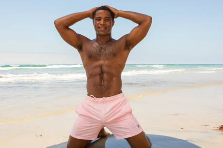 Sean Cody: Beefy Lane and husky guy Landon in interracial bang after beach