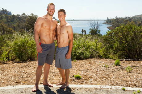 Sean Cody: Tough guy Jack and beefy Cole fuck ass after sucking cock outdoor