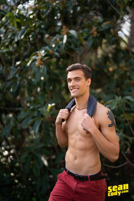 Beefcake Jp get naked and showing tight butt outdoor