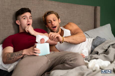 Nice american buddies strong bull Dom King and tough guy Trevor Brooks in hot homosexual scene