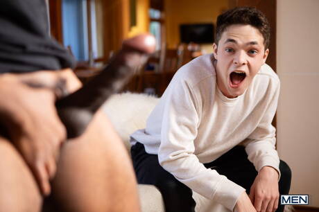 Men: Troye Dean, Jake Preston and Braxton Cruz in hard interracial threesome sex