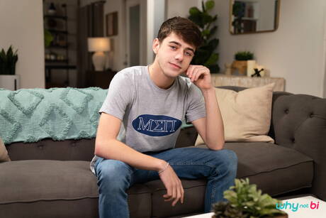 Sexy friends Aften Opal, Joey Mills and Trevor Brooks in bisexual 3some fuck