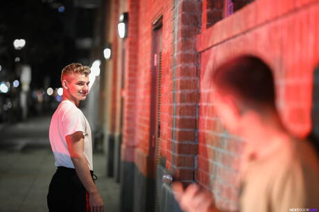 Twee Amerikaanse jongens, knappe jongen Kyle Wyncrest en jonge jongen Jack Waters in een hete kontneuk buiten