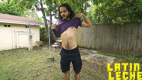 American hairy stud Dante Drackis and well-built Jacob Tyler have a good anal sex outdoor