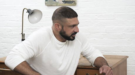 Family Dick: Italian gay bear Marco Napoli and american young dude Mason Anderson fuck ass after sucking cock