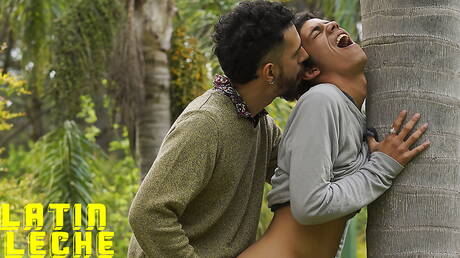 Der attraktive Felix und der attraktive Duno haben draußen eine heiße Pärchenszene