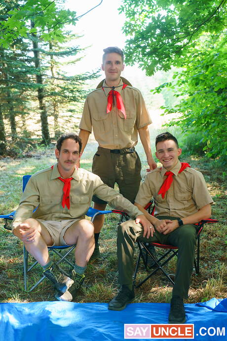 Boys At Camp: Horny boys Greg Mckeon, Colton Mckeon and Jakeb Wilde banged each other outside