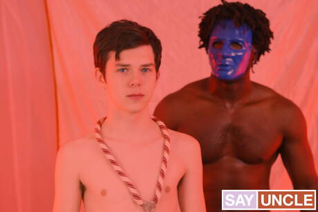 Famous americans, beautiful boy Dakota Lovell and beefy Devin Trez in black on white sex