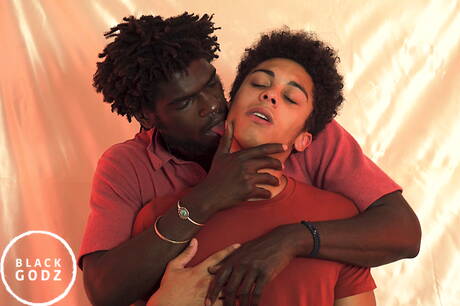 Black well-built Devin Trez and tough guy Marcus Labronx banged each other