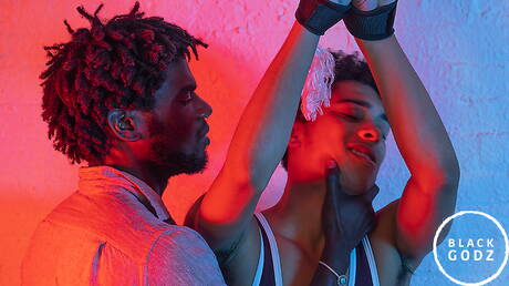 Black Godz: Ebony hunk Devin Trez and hot twink Marcus Labronx in bondage session