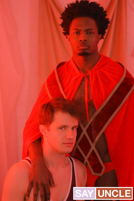 Black Godz: Pretty american guys pretty boy Maxx Monroe and muscular Bama Romello in hard interracial anal sex