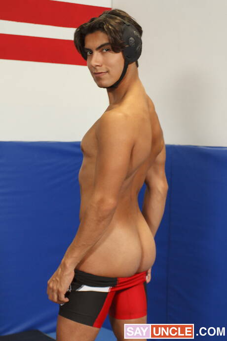 Varsity Grip: Two american guys twink Jordan Lake and well-built Alfonso Osnaya in hot ass bang