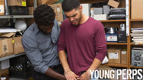 Young Perps: American pornstars muscular Devin Trez and young boy Angel Duran have a good interracial oral sex