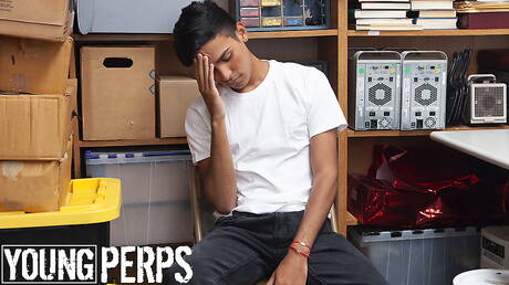 Ebony husky guy Mike Maverick and young boy Ariano fuck ass after sucking