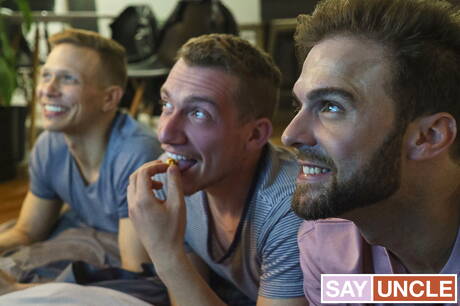 SayUncle Labs: Horny boys Ethan Chase, William Moore and Gabriel Clark drilling an ass