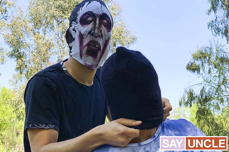 Jason, Franco, Mauri, Ayun in hot groupsex scene outside