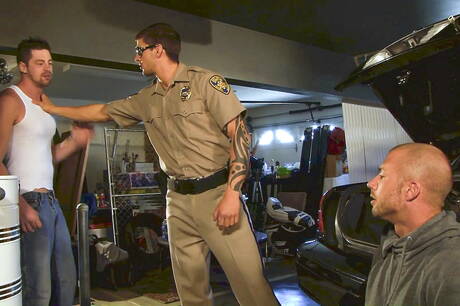 Shameless boys Rod Daily, Andrew Stark and Tyler Torro banged each other outdoor