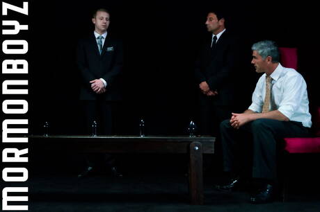 Missionary Boys: Hot american guys young boy Austin Everett and beefy President Oaks doing a handjob