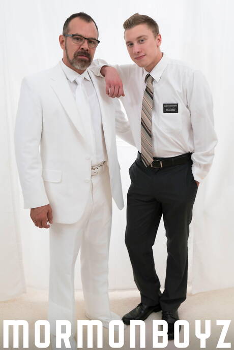 Missionary Boys: Hot Elder Farnsworth, Max Sargent and President Olsen drilling an ass