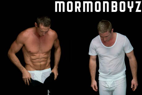 Der heiße Scott Riley, Bishop Angus und President Oaks haben einen guten Dreier-Sex