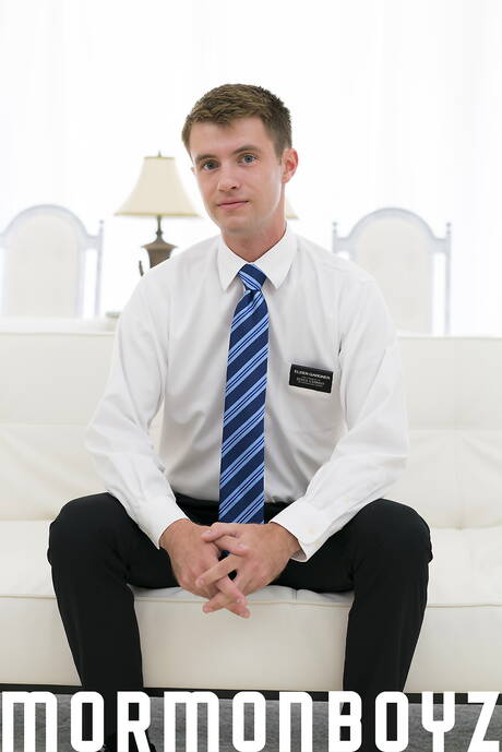 Missionary Boys: American stars young dude Elder Gardner and hunky guy Max Sargent have a hot couple sex