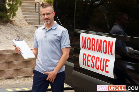 Missionary Boys: American stars young Sherman Maus and young boy Jesse Bolton make a love outside