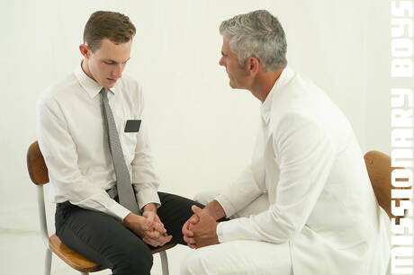 American husky guy President Oaks and beefcake Elder Boon sucking and screwing each other