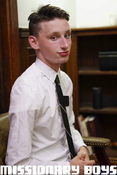 Missionary Boys: American young Elder Hansen fuck after blowjob