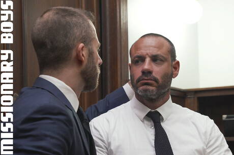 American hot bear Joel Someone and husky guy Joey Doves in hot ass fuck action