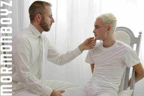 Nice american guys twink Joe Ex and mature bear Joel Someone doing a handjob