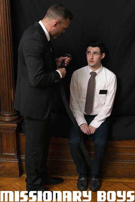 Muscular Damian Hult and well-built President Skye in ass spanking scene