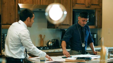 Nice american boys hunky guy Roman Todd and strongman Nico Coopa in hot ass bang in kitchen