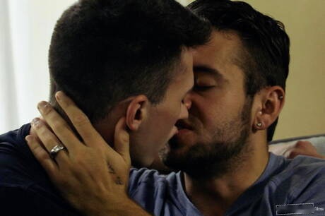 Hot american dudes muscular Dante Colle and twink Tristan West sucking and screwing each other