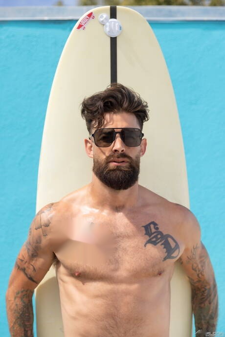 Falcon Studios: American hot bear Alpha Wolfe and hunk Ashley Stones fuck ass after sucking outdoor