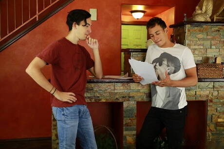 Latin strongman Santiago Figueroa and strongman Raphael Marino have anal sex