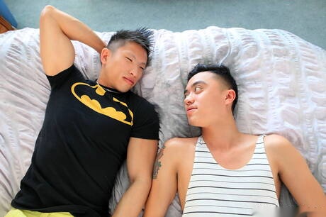 Hot americans, muscular Jessie Lee and strongman Coda Filthy make a love
