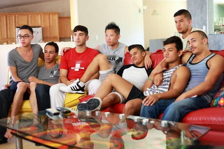 Peter Fever: Pretty american guys muscular Jessie Lee and hunky guy Coda Filthy make a love