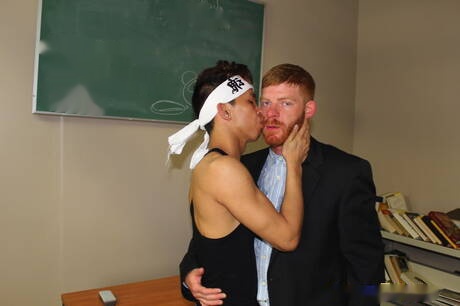 Oriental young boy Levy Foxx sucking and screwing the boy